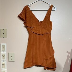 NBD Asymmetrical Rust Dress